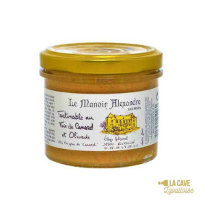 Tartinable au Foie de Canard et Olivade - 25% Foie Gras - Manoir Alexandre - 90gr Manoir Alexandre, Produits Salés, aperitif, canard, colis gourmand, Espalion, foie gras, gibier, gourmet, manoir alexandre, Occitanie, pâté, porc, producteur, produit de qualité, Produits de l'Aveyron, rillettes, tartinable, terrine, verrines