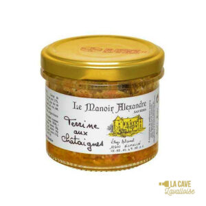 Terrine aux Châtaignes - Manoir Alexandre - 90gr Manoir Alexandre, Produits Salés, aperitif, canard, colis gourmand, Espalion, foie gras, gibier, gourmet, manoir alexandre, Occitanie, pâté, porc, producteur, produit de qualité, Produits de l'Aveyron, rillettes, tartinable, terrine, verrines