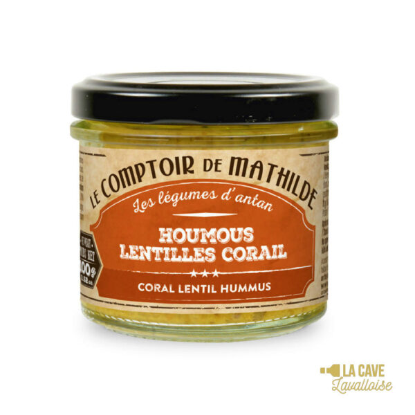 Houmous Pois chiches & Lentilles corail - Tartinable 100gr Produits Salés, Comptoir de Mathilde