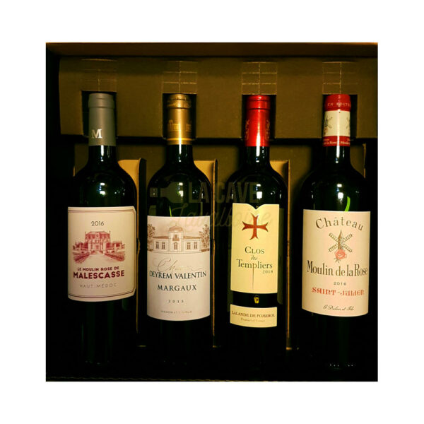 _____ Coffret "VINS DIVINS" _____ 4 Bouteilles Coffrets Vins, 2, 3, 4, 6 bouteilles, alsace, anniversaire, blanc, Bordeaux, bourgogne, cave, caviste, coffret vins prestige, cotes du rhone, découverte, Grand Cru, idée cadeau, languedoc, loire, original, personnalisé, récoltant, retraite, rosé, rouge, sud ouest, vignerons