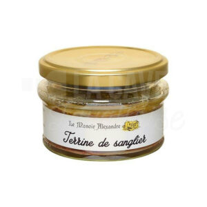 Terrine de Sanglier - Manoir Alexandre - 100gr Tartinables Apéritif, Terrines - Rillettes - Pâtés, Manoir Alexandre, Produits Salés, aperitif, canard, colis gourmand, Espalion, foie gras, gibier, gourmet, manoir alexandre, Occitanie, pâté, porc, producteur, produit de qualité, Produits de l'Aveyron, rillettes, tartinable, terrine, verrines