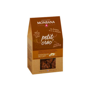 Petit Croc' Lait - Etui 120gr - Monbana Produits de la Mayenne, Produits Sucrés, Monbana, biscuits, cacao, carrés, chocolat au lait, chocolat blanc, chocolat noir, chocolaterie monbana, chocolats, chocolats en mayenne, chocolats laval, coffret chocolats, colis gourmand, entreprise locale, gourmandises, idée cadeau, monbana, panier garni chocolats, pépites de la mayenne, produit de la mayenne, produit local
