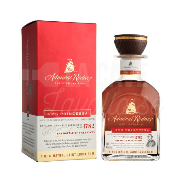 Admiral Rodney Princessa 40° - Sainte Lucie - 70cl Idées Cadeaux 2025, St Lucia Distillers, RHUMS, Rhums Purs, Idées Cadeaux, rhum, Saint Lucie