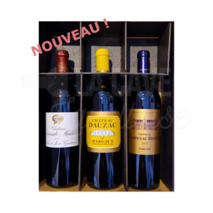 Coffret "VINS PRESTIGE" Rouges - 3 Bouteilles Coffrets Vins, 2, 3, 4, 6, alsace, anniversaire, blanc, Bordeaux, Bordelais, bourboulenc, bourgogne, cabernet, Cahors, carignan, cave, caviste, chardonnay, chenin, cinsault, coffret vins prestige 4 Bouteilles, corbières, cotes du rhone, découverte, Fer Servadou, Folle noire, Fronton, Gamay, gascogne, gigondas, Grand Cru, grenache, idée cadeau, languedoc, loire, malbec, manseng, montravel, muscat, original, personnalisé, pinot noir, provence, récoltant, retraite, rosé, rouge, sauvignon, sémillon, sud ouest, syrah, ugny, vacqueyras, ventoux, vermentino, vignerons, viognier