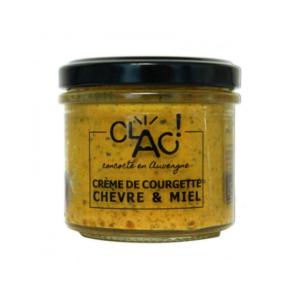Crème de Courgette Chèvre et Miel - Conserverie Clac ! - 100gr Conserverie Clac !, aperitif, tartinables, toasts