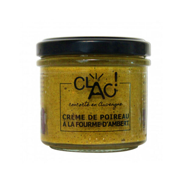 Crème de Poireau à la Fourme d'Ambert - Conserverie Clac ! - 100gr Conserverie Clac !, aperitif, tartinables, toasts