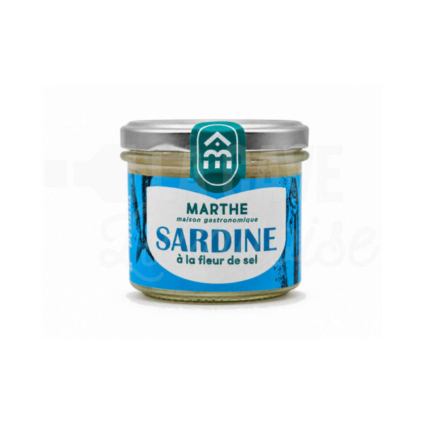 Sardine à la Fleur de Sel - Maison Marthe - Île d'Oléron - 90gr Conserverie Maison Marthe, Conserves de Poissons, Tartinables Apéritif, Produits Salés, aperitif, conserves, paniers garnis, poisson, produits de la mer, tapas, tartinables, terrines