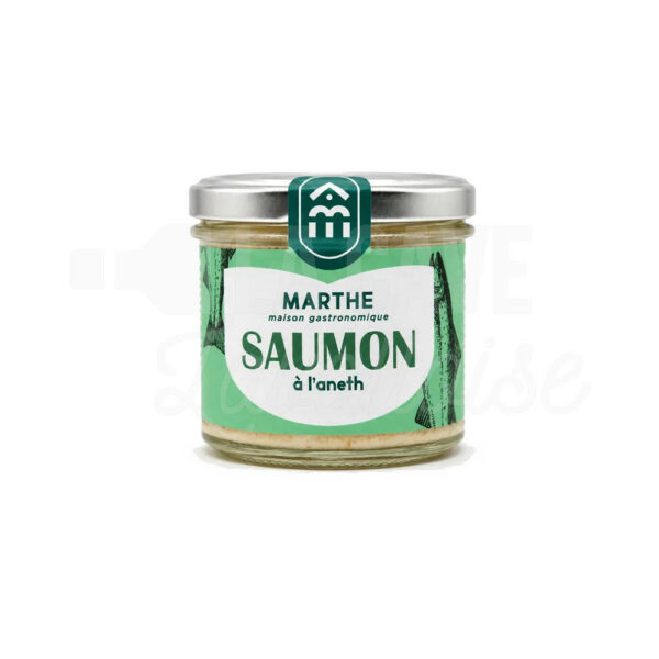 Saumon à l'aneth - Maison Marthe - Île d'Oléron - 90gr Conserverie Maison Marthe, Conserves de Poissons, Tartinables Apéritif, Produits Salés, aperitif, conserves, paniers garnis, poisson, produits de la mer, tapas, tartinables, terrines