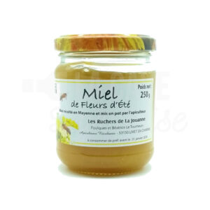 Miel de Fleurs d'Été - Les Ruchers de la Jouanne - 250gr Les Ruchers de la Jouanne, Produits de la Mayenne, Produits Sucrés, Miel, panier garni, panier mayennais, produit local