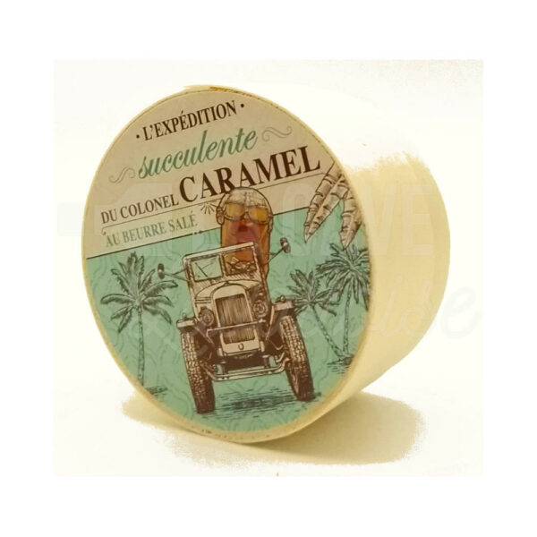 Caramels au Beurre Salé et à la Fleur de Sel - Boite ronde en Bois - 50gr Confiserie, Produits Sucrés, colis gourmand, confiserie, épicerie fine Laval, gourmandises, idée cadeau, panier garni chocolats