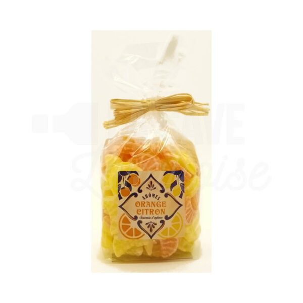 Fruits Tranchés - Orange Citron - Sachet 150gr Confiserie, Idées Cadeaux 2024, Produits Sucrés, colis gourmand, confiserie, épicerie fine Laval, gourmandises, idée cadeau, panier garni chocolats