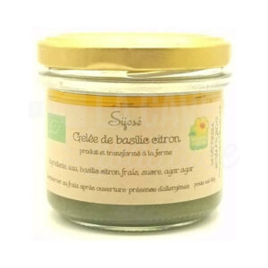 Gelée de Basilic Citron - La Ferme du Pâquis Fleury - 100gr La Ferme du Pâquis Fleury, Produits Biologiques, Produits de la Mayenne, Produits Salés, aperitif, coffret mayennais, colis gourmand, epicerie fine, panier gourmand, panier mayennais, producteur local en mayenne, produit biologique, produit de la mayenne, produit mayennais, Produits fermiers de la Mayenne, spécialités mayenne, tartinables