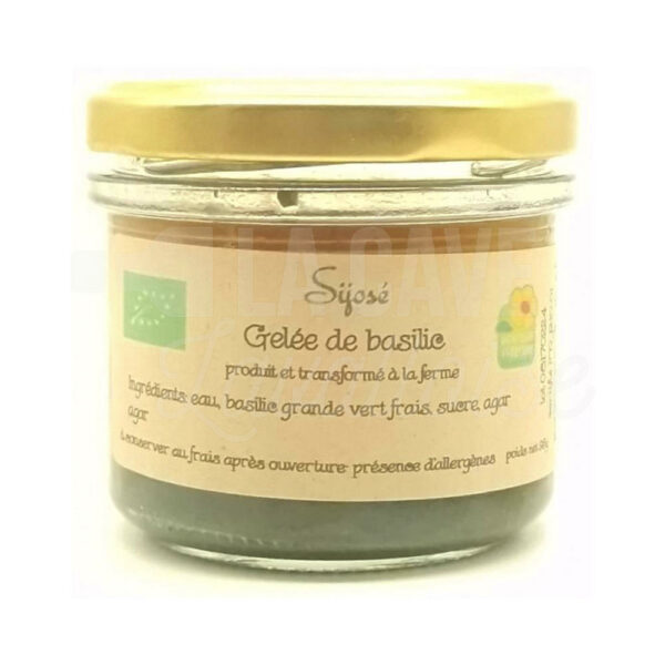 Gelée de Basilic - La Ferme du Pâquis Fleury - 100gr La Ferme du Pâquis Fleury, Produits Biologiques, Produits de la Mayenne, Produits Salés, aperitif, coffret mayennais, colis gourmand, epicerie fine, panier gourmand, panier mayennais, producteur local en mayenne, produit biologique, produit de la mayenne, produit mayennais, Produits fermiers de la Mayenne, spécialités mayenne, tartinables