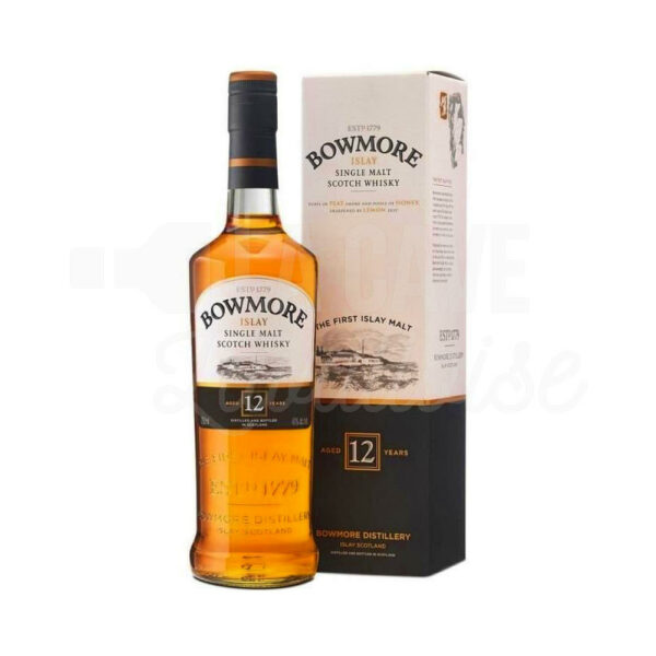 Bowmore 12 ans - Islay Single Malt Scotch Whisky 40° - 70cl Idées Cadeaux 2024, NOUVEAUTÉS NOËL 2024, Whisky Tourbé, WHISKIES, Ecosse, Islay