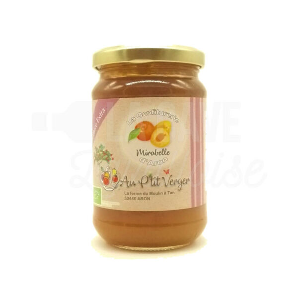 Confiture Mirabelle - Au Ptit Verger - Aron (53) - 360gr Confitures & Miels, Produits de la Mayenne, Produits Sucrés, Confitures Au P'tit Verger, confiture, panier garni, panier mayennais, produit local