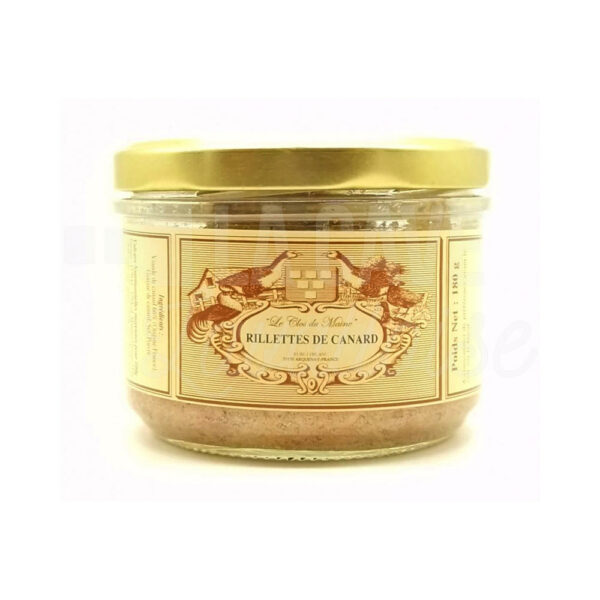 Rillettes de Canard - Le Clos du Maine - Arquenay (53) - 180gr Le Clos du Maine, Produits de la Mayenne, Terrines - Rillettes - Pâtés, Produits Salés, coffret mayennais, colis gourmand, epicerie fine, panier gourmand, panier mayennais, producteur local en mayenne, producteurs locaux en mayenne, produit de la mayenne, produit du terroir laval, produit mayennais, produits du terroir en mayenne, Produits fermiers de la Mayenne, Produits fermiers Laval, spécialités mayenne, tartinables