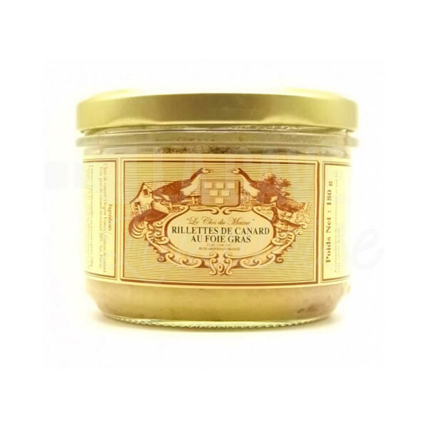 Rillettes de Canard au Foie Gras - Le Clos du Maine - Arquenay (53) - 180gr Le Clos du Maine, Produits de la Mayenne, Terrines - Rillettes - Pâtés, Produits Salés, coffret mayennais, colis gourmand, epicerie fine, panier gourmand, panier mayennais, producteur local en mayenne, producteurs locaux en mayenne, produit de la mayenne, produit du terroir laval, produit mayennais, produits du terroir en mayenne, Produits fermiers de la Mayenne, Produits fermiers Laval, spécialités mayenne, tartinables