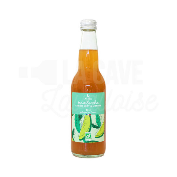 Kombucha Citron Vert & Menthe - Atika - 33cl Boissons sans Alcool, Dry January, Kombucha, Produits Biologiques, Apéritifs, aperitif original, kombucha, Sans alcool