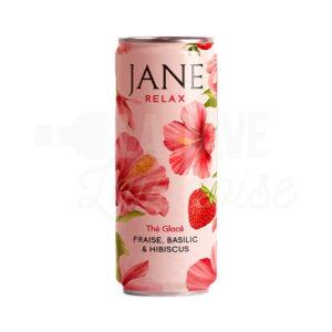 JANE RELAX - Fraise Basilic & Hibiscus CBD - 25cl Boissons sans Alcool, Dry January, JANE, Les Filles de l'Ouest, Produits Biologiques, Apéritifs, aperitif original, Sans alcool