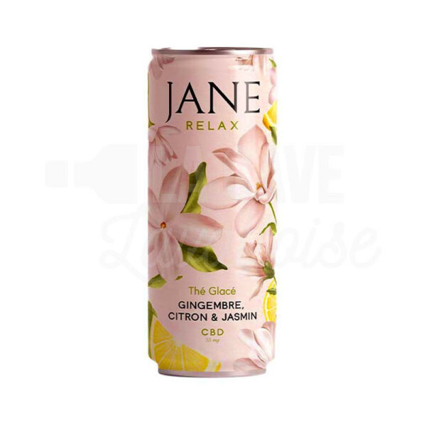 JANE RELAX - Gingembre Citron & Jasmin CBD - 25cl Boissons sans Alcool, Dry January, JANE, Les Filles de l'Ouest, Produits Biologiques, Apéritifs, aperitif original, Sans alcool