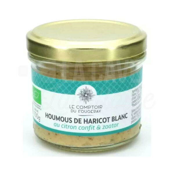 Houmous de Haricot blanc au Citron confit & Zaatar - Le Comptoir du Fougeray - 100gr Le Comptoir du Fougeray, Produits Biologiques, Produits de la Mayenne, Tartinables Apéritif, Terrines - Rillettes - Pâtés, Produits Salés, aperitif, colis gourmand, gourmet, houmous, légumes, producteur, produit de qualité, tartinable, verrines Houmous de Haricot blanc au Citron confit & Zaatar - Le Comptoir du Fougeray - 100gr Le Comptoir du Fougeray, Produits Biologiques, Produits de la Mayenne, Tartinables Apéritif, Terrines - Rillettes - Pâtés, Produits Salés, aperitif, colis gourmand, gourmet, houmous, légumes, producteur, produit de qualité, tartinable, verrines