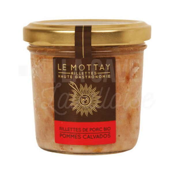 Rillettes de Porc Bio - Pommes Calvados - Le Mottay Gourmand - 90gr Le Mottay Gourmand, Produits Biologiques, Produits de la Mayenne, Tartinables Apéritif, Terrines - Rillettes - Pâtés, Produits Salés, aperitif, bio, colis gourmand, gourmet, pâté, porc, producteur, produit de qualité, rillettes, tartinable, terrine, verrines