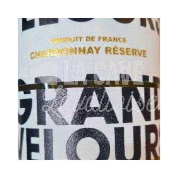 Grand Velours Blanc - Réserve - Chardonnay - 75cl Languedoc-Roussillon, Occitanie, Vins Blancs, bouteille vin découverte, chardonnay, languedoc, montpellier, vin atypique, vin de pays