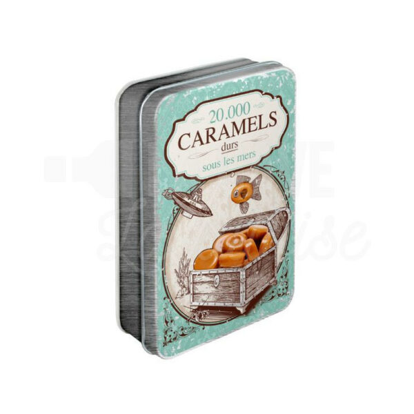 Caramels Durs à la Crème fraîche de Normandie - Boîte en Fer - 55gr Confiserie, Produits Sucrés, colis gourmand, confiserie, épicerie fine Laval, gourmandises, idée cadeau, panier garni chocolats
