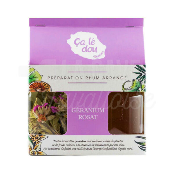 GÉRANIUM ROSAT - Préparation Rhum Arrangé - La Réunion - 250gr Idées Cadeaux 2025, Préparations Rhums Arrangés, Rhums Arrangés