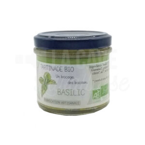 Tartinade de Basilic - La Ferme de L'Hôtellerie - Landivy (53) - 95gr Ferme de L'Hôtellerie, Produits Biologiques, Produits de la Mayenne, Tartinables Apéritif, Produits Salés, colis gourmand, epicerie fine, panier mayennais, producteur local en mayenne, produit mayennais, spécialités mayenne, tartinables