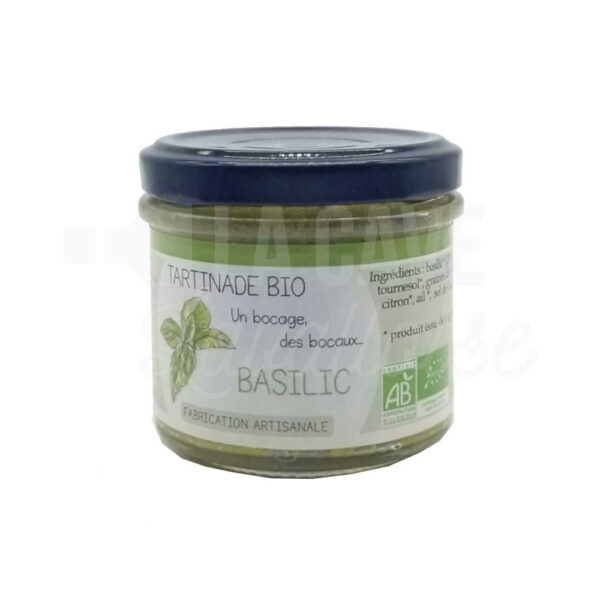 Tartinade de Basilic - La Ferme de L'Hôtellerie - Landivy (53) - 95gr Ferme de L'Hôtellerie, Produits Biologiques, Produits de la Mayenne, Tartinables Apéritif, Produits Salés, colis gourmand, epicerie fine, panier mayennais, producteur local en mayenne, produit mayennais, spécialités mayenne, tartinables