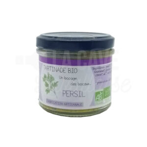 Tartinade de Persil - La Ferme de L'Hôtellerie - Landivy (53) - 95gr Ferme de L'Hôtellerie, Produits Biologiques, Produits de la Mayenne, Tartinables Apéritif, Produits Salés, colis gourmand, epicerie fine, panier mayennais, producteur local en mayenne, produit mayennais, spécialités mayenne, tartinables