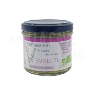Tartinade de Sarriette - La Ferme de L'Hôtellerie - Landivy (53) - 95gr Ferme de L'Hôtellerie, Produits Biologiques, Produits de la Mayenne, Tartinables Apéritif, Produits Salés, colis gourmand, epicerie fine, panier mayennais, producteur local en mayenne, produit mayennais, spécialités mayenne, tartinables