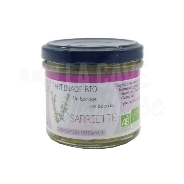 Tartinade de Sarriette - La Ferme de L'Hôtellerie - Landivy (53) - 95gr Ferme de L'Hôtellerie, Produits Biologiques, Produits de la Mayenne, Tartinables Apéritif, Produits Salés, colis gourmand, epicerie fine, panier mayennais, producteur local en mayenne, produit mayennais, spécialités mayenne, tartinables