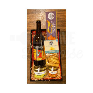 Corbeille Mayennaise Bière - 5 produits Cadeaux Entreprise CE, Produits de la Mayenne, Colis Gourmands, colis gourmand, panier garni, panier mayennais, produit du terroir laval, Produits fermiers de la Mayenne, produits mayennais