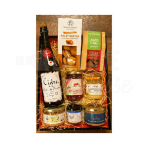 Corbeille Mayennaise Cidre de Craon - 8 produits Cadeaux Entreprise CE, Produits de la Mayenne, Colis Gourmands, colis gourmand, panier garni, panier mayennais, produit du terroir laval, Produits fermiers de la Mayenne, produits mayennais
