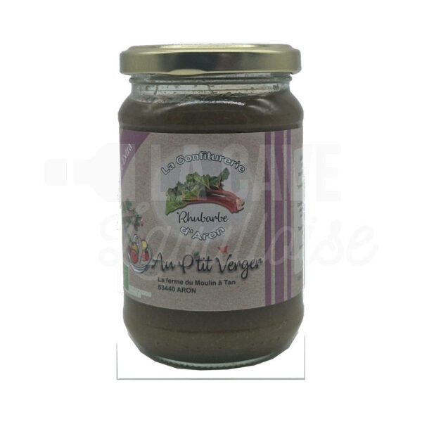 Confiture de Rhubarbe - Au Ptit Verger - Aron (53) - 360gr Confitures & Miels, Produits Biologiques, Produits de la Mayenne, Produits Sucrés, Confitures Au P'tit Verger, confiture, panier garni, panier mayennais, produit local