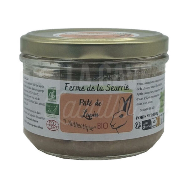 Pâté de Lapin BIO - Ferme de la Seurrie - La Bazouge-des-Alleux (53) - 180gr (Copie) Ferme de la Seurrie, Produits Biologiques, Produits de la Mayenne, Tartinables Apéritif, Terrines - Rillettes - Pâtés, Produits Salés, aperitif, cocktail, colis gourmand, epicerie fine, produit mayennais, Produits fermiers de la Mayenne, spécialités mayenne, tartinables Pâté de Lapin BIO - Ferme de la Seurrie - La Bazouge-des-Alleux (53) - 180gr (Copie) Ferme de la Seurrie, Produits Biologiques, Produits de la Mayenne, Tartinables Apéritif, Terrines - Rillettes - Pâtés, Produits Salés, aperitif, cocktail, colis gourmand, epicerie fine, produit mayennais, Produits fermiers de la Mayenne, spécialités mayenne, tartinables