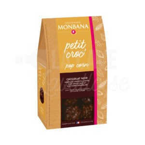 Petit Croc' Noir Pop Corn - Etui 120gr - Monbana Produits de la Mayenne, Produits Sucrés, Monbana, chocolats, colis gourmand, idée cadeau, monbana, produit de la mayenne, produit local