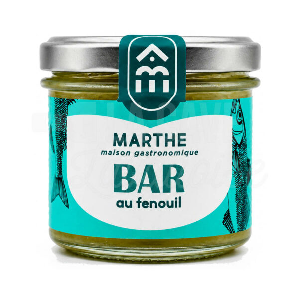 Bar au Fenouil - Maison Marthe - Île d'Oléron - 90gr Conserverie Maison Marthe, Conserves de Poissons, Tartinables Apéritif, Produits Salés, aperitif, conserves, paniers garnis, poisson, produits de la mer, tapas, tartinables, terrines Bar au Fenouil - Maison Marthe - Île d'Oléron - 90gr Conserverie Maison Marthe, Conserves de Poissons, Tartinables Apéritif, Produits Salés, aperitif, conserves, paniers garnis, poisson, produits de la mer, tapas, tartinables, terrines
