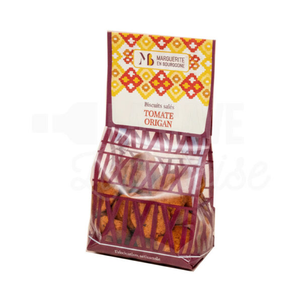 Biscuits Apéritifs Bio Tomate Origan - Marguerite en Bourgogne - 110gr Marguerite en Bourgogne, Produits Biologiques, Produits Salés, EPICERIE, aperitif, biscuits, biscuits salés, bourgogne