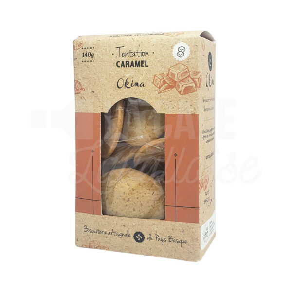 Biscuits sucrés Tentation Caramel - Okina - Pays Basque - 140gr Biscuits sucrés, Confiserie, Okina, Produits Sucrés, biscuits, pays basque
