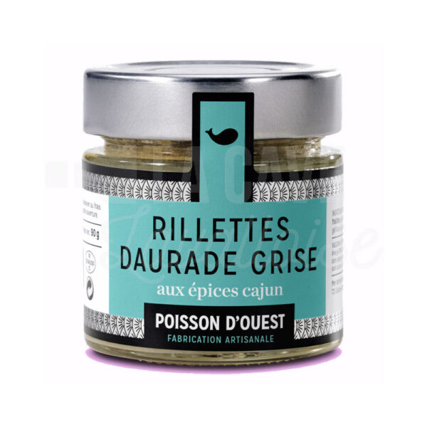 Rillettes Daurade grise aux épices cajun - Poisson d'Ouest - Bretagne - 90gr Conserves de Poissons, Nouveautés Epicerie Fine Octobre 2026, Poisson d'Ouest, Tartinables Apéritif, Produits Salés, aperitif, conserves, paniers garnis, poisson, produits de la mer, tapas, tartinables, terrines