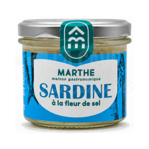 Sardine à la Fleur de Sel - Maison Marthe - Île d'Oléron - 90gr Conserverie Maison Marthe, Conserves de Poissons, Nouveautés Epicerie Fine Octobre 2026, Tartinables Apéritif, Produits Salés, aperitif, conserves, paniers garnis, poisson, produits de la mer, tapas, tartinables, terrines