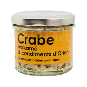 Tartinable de Crabe Wakamé et condiments d'Orient - L'Atelier du Cuisinier - 90gr Conserves de Poissons, L'Atelier du Cuisinier, Nouveautés Epicerie Fine Octobre 2026, Tartinables Apéritif, Produits Salés, aperitif, conserves, paniers garnis, poisson, produits de la mer, tapas, tartinables, terrines La Cave Lavalloise - Accueil - 12