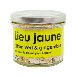 Tartinable de Lieu jaune Citron vert Gingembre - L'Atelier du Cuisinier - 90gr Conserves de Poissons, L'Atelier du Cuisinier, Nouveautés Epicerie Fine Octobre 2026, Tartinables Apéritif, Produits Salés, aperitif, conserves, paniers garnis, poisson, produits de la mer, tapas, tartinables, terrines La Cave Lavalloise - Accueil - 9