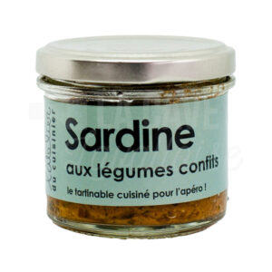 Tartinable de Sardine aux Légumes confits - L'Atelier du Cuisinier - 90gr Conserves de Poissons, L'Atelier du Cuisinier, Nouveautés Epicerie Fine Octobre 2026, Tartinables Apéritif, Produits Salés, aperitif, conserves, paniers garnis, poisson, produits de la mer, tapas, tartinables, terrines La Cave Lavalloise - Accueil - 7