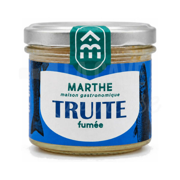 Truite fumée - Maison Marthe - Île d'Oléron - 90gr Conserverie Maison Marthe, Conserves de Poissons, Nouveautés Epicerie Fine Octobre 2026, Tartinables Apéritif, Produits Salés, aperitif, conserves, paniers garnis, poisson, produits de la mer, tapas, tartinables, terrines Truite fumée - Maison Marthe - Île d'Oléron - 90gr Conserverie Maison Marthe, Conserves de Poissons, Nouveautés Epicerie Fine Octobre 2026, Tartinables Apéritif, Produits Salés, aperitif, conserves, paniers garnis, poisson, produits de la mer, tapas, tartinables, terrines